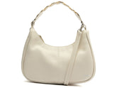 BOLSA TIRACOLO MÉDIA ONDULADA PLATINO BRANCA C 50016 1926 0003 ANACAPRI